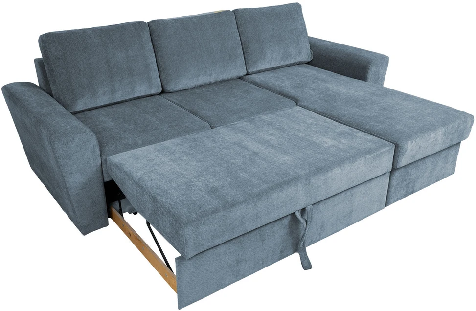 Home4You Kampinė sofa-lova INGMAR Jūros mėlyna
