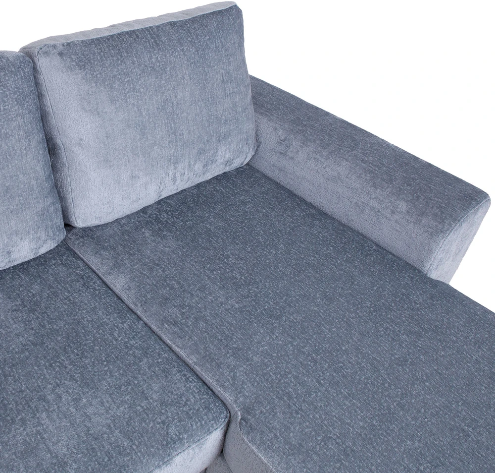 Home4You Kampinė sofa-lova INGMAR melsvai pilka