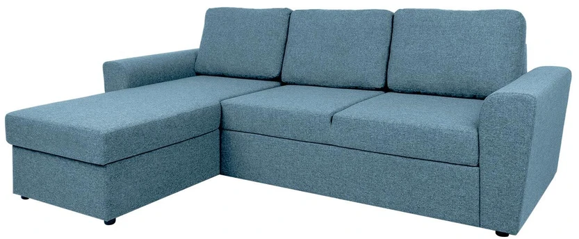 Home4You Kampinė sofa lova INGMAR, šviesiai mėlyna
