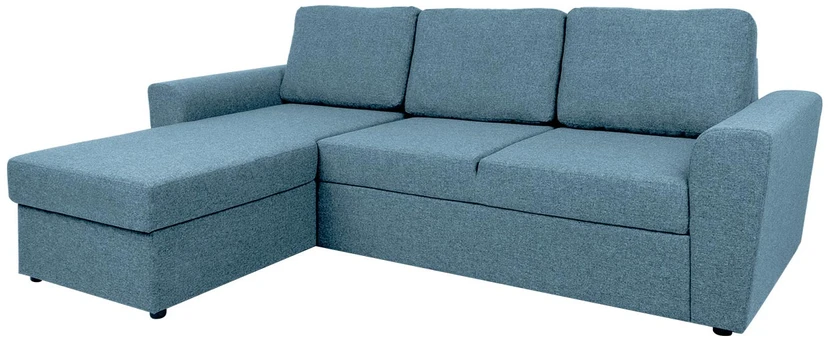 Home4You Kampinė sofa lova INGMAR, šviesiai mėlyna