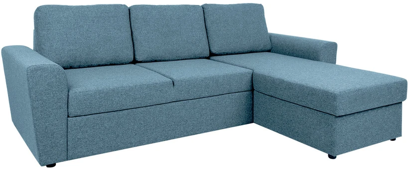 Home4You Kampinė sofa lova INGMAR, šviesiai mėlyna