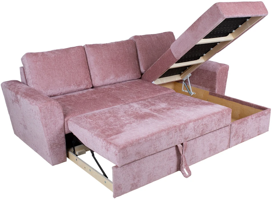 Home4You Kampinė sofa-lova INGMAR Rožinė
