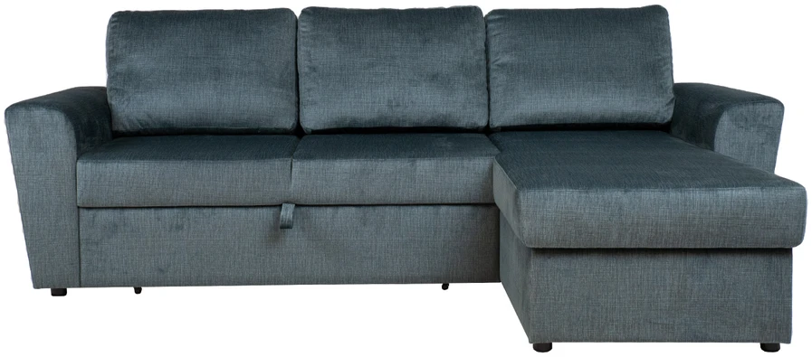 Home4You Kampinė sofa-lova INGMAR, tamsiai pilka