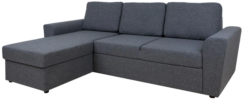 Home4You Kampinė sofa lova INGMAR, tamsiai pilka