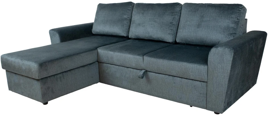 Home4You Kampinė sofa-lova INGMAR, tamsiai pilka