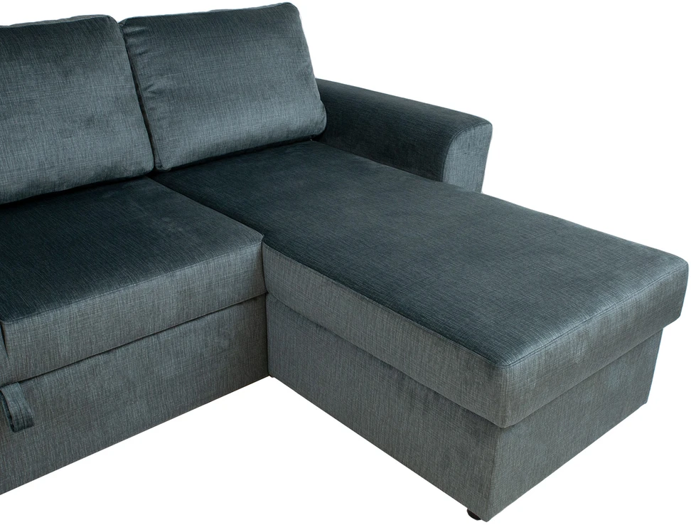Home4You Kampinė sofa-lova INGMAR, tamsiai pilka