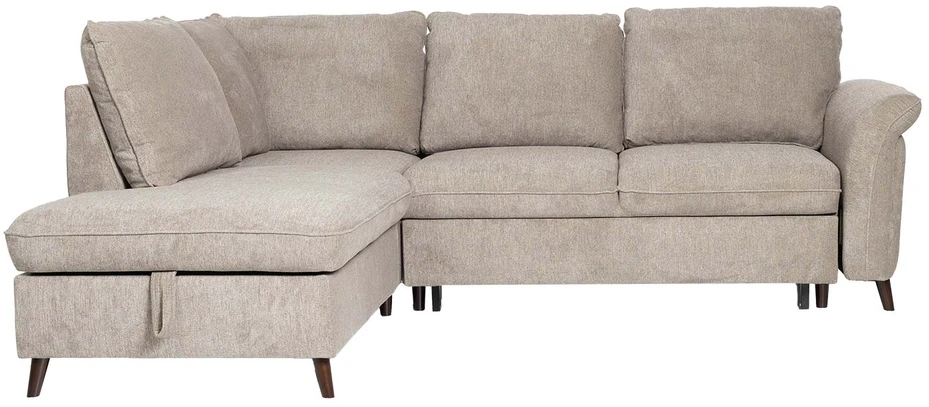 Home4You Kampinė sofa-lova LINDY LC, šviesiai ruda