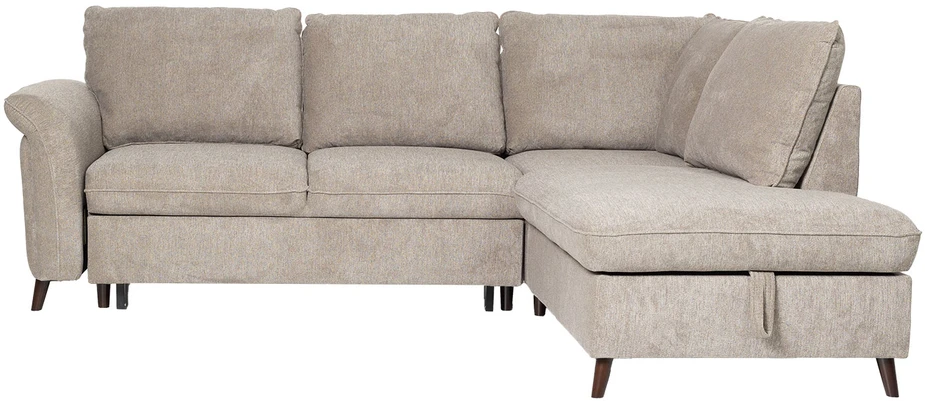 Home4You Kampinė sofa-lova LINDY RC Šviesiai ruda