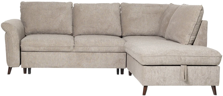 Home4You Kampinė sofa-lova LINDY RC Šviesiai ruda