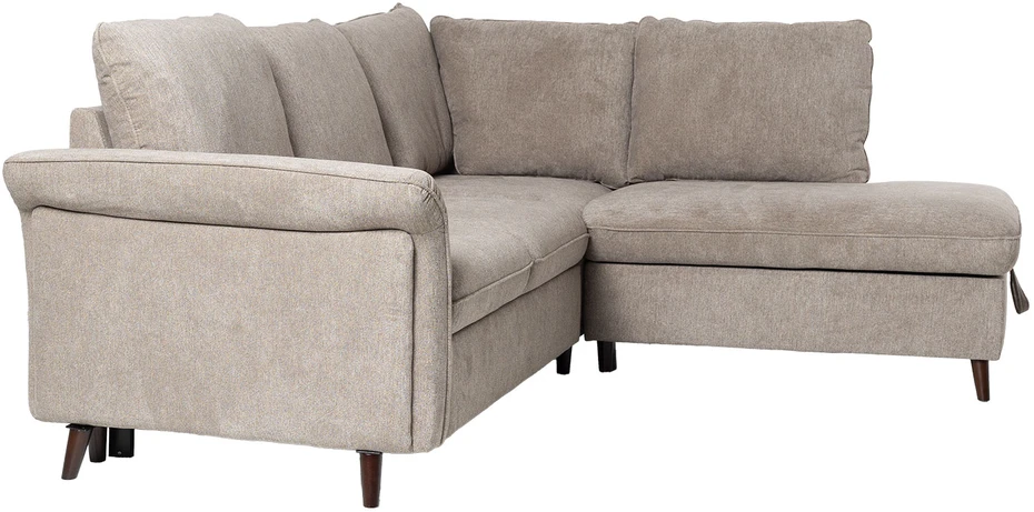 Home4You Kampinė sofa-lova LINDY RC Šviesiai ruda
