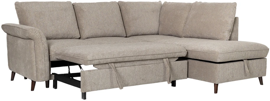 Home4You Kampinė sofa-lova LINDY RC Šviesiai ruda