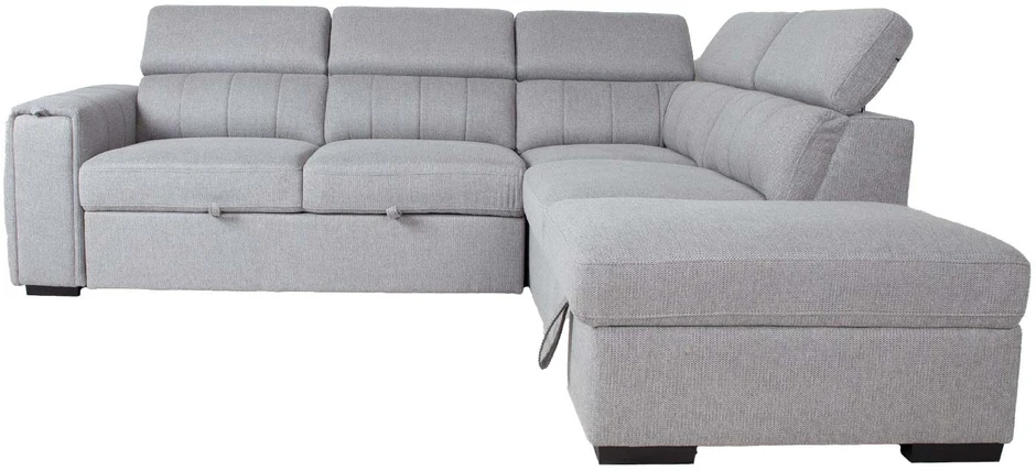 Home4You Kampinė sofa-lova ODELIA-2 RC, pilka