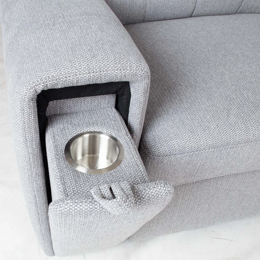 Home4You Kampinė sofa-lova ODELIA-2 RC, pilka