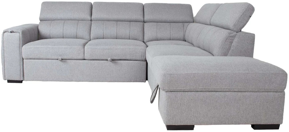 Home4You Kampinė sofa-lova ODELIA-2 RC, pilka