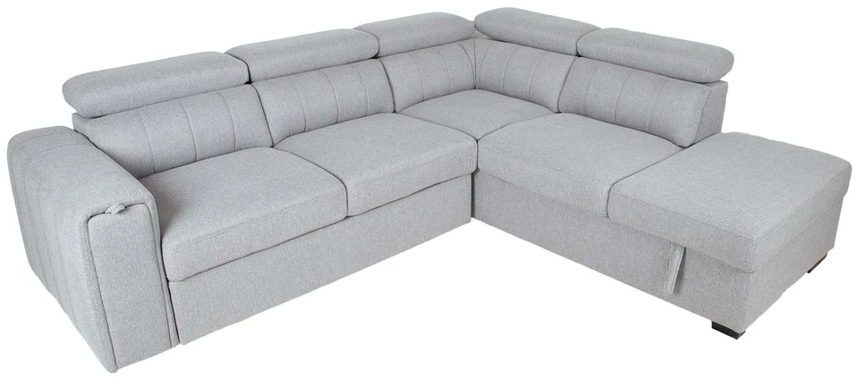 Home4You Kampinė sofa-lova ODELIA-2 RC, pilka