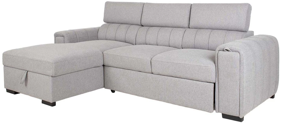 Home4You Kampinė sofa-lova ODELIA LC, pilka