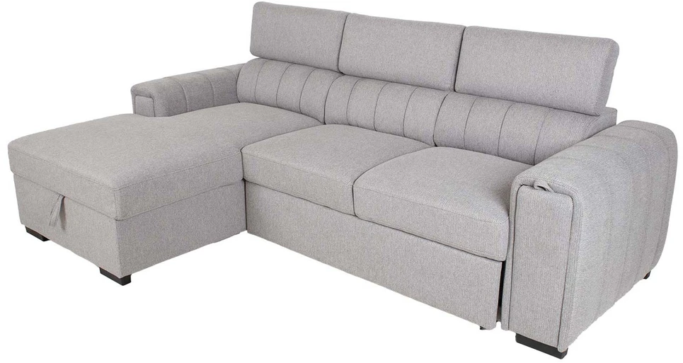 Home4You Kampinė sofa-lova ODELIA LC, pilka
