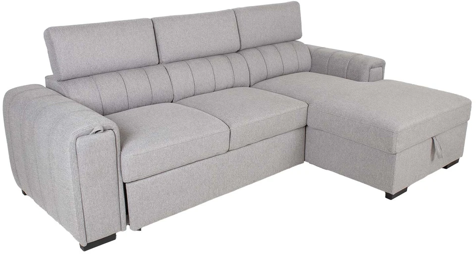 Home4You Kampinė sofa-lova ODELIA RC, pilka
