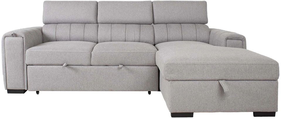 Home4You Kampinė sofa-lova ODELIA RC, pilka