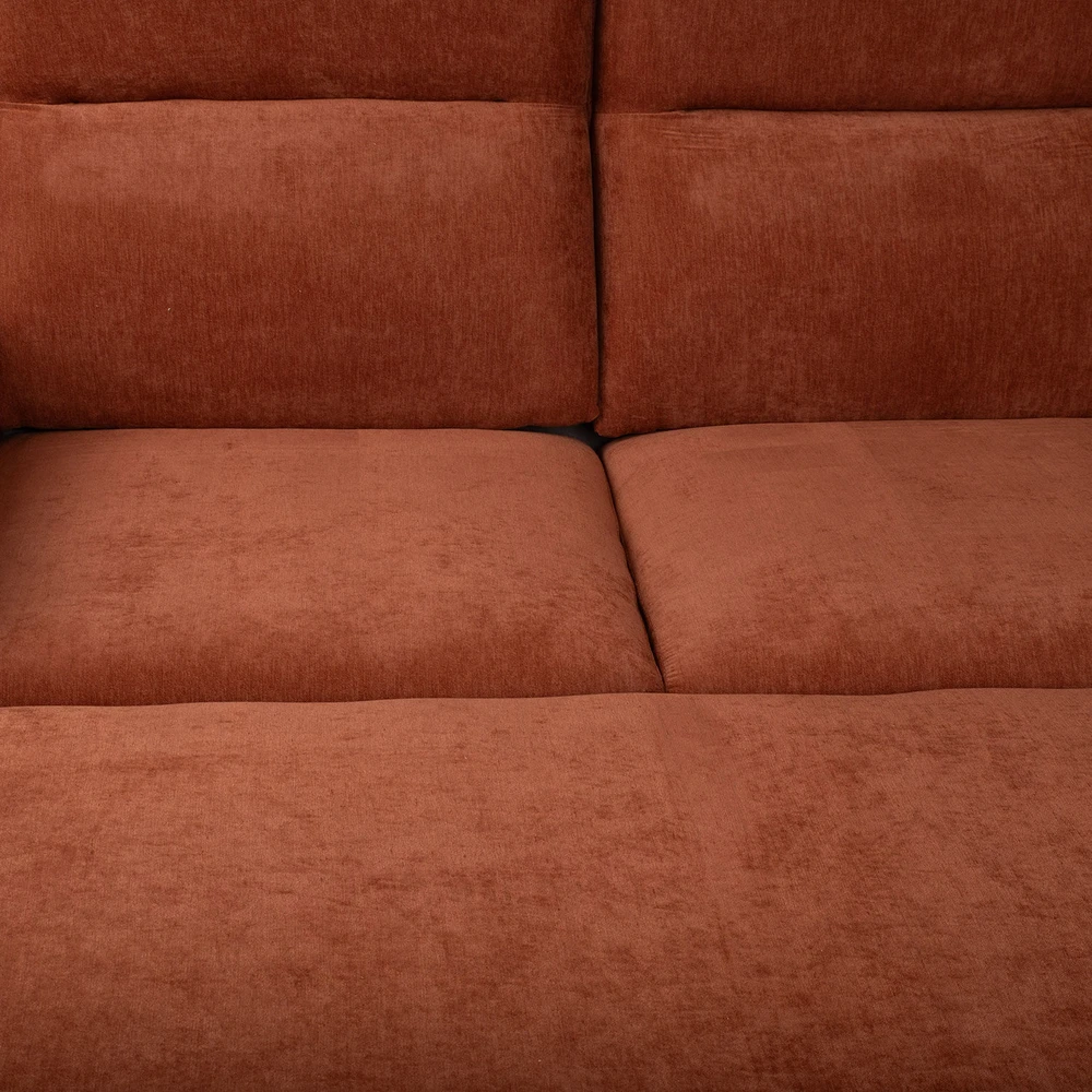 Home4You Kampinė sofa-lova „SCALA“, rusvos rudos spalvos