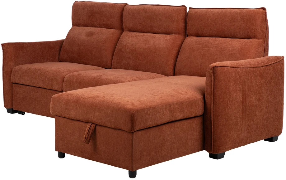 Home4You Kampinė sofa-lova „SCALA“, rusvos rudos spalvos