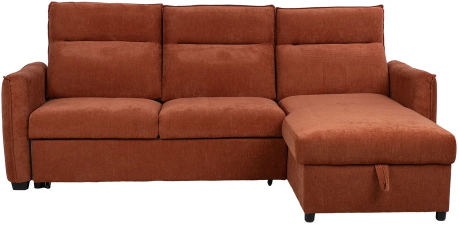 Home4You Kampinė sofa-lova „SCALA“, rusvos rudos spalvos
