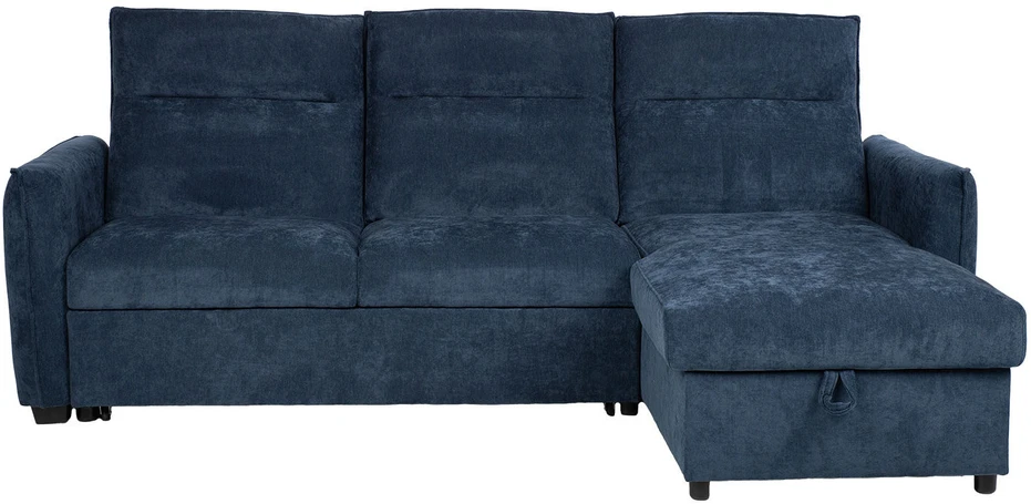 Home4You Kampinė miegamoji sofa „SCALA“, mėlyna