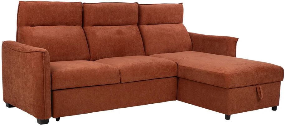 Home4You Kampinė sofa-lova „SCALA“, rusvos rudos spalvos