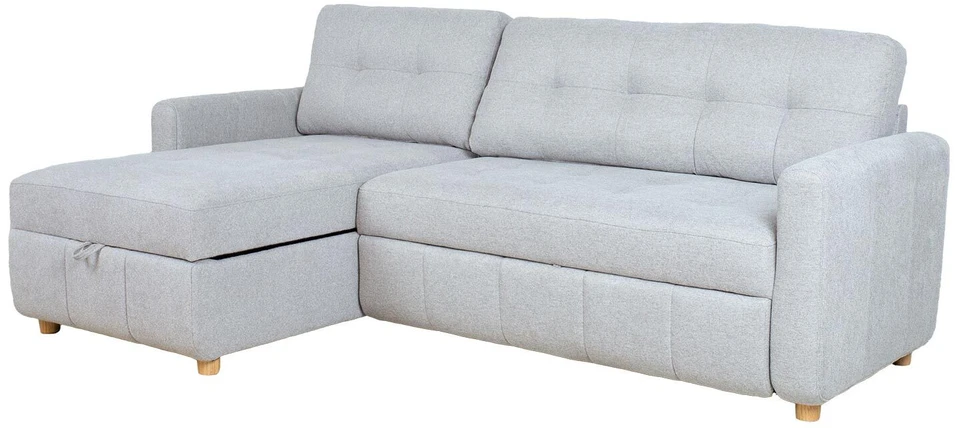 Home4You Kampinė sofa-lova WAIOLA pilka
