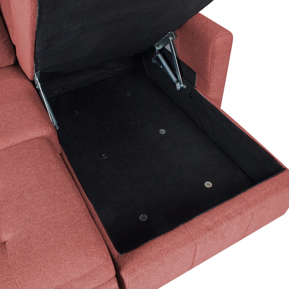 Home4You Rožinė Kampinė sofa-lova WAIOLA rožinė