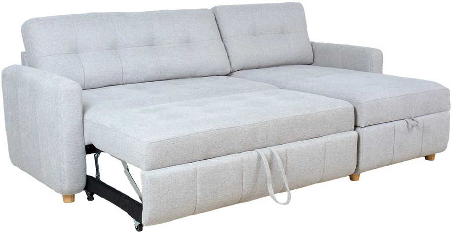 Home4You Kampinė sofa-lova WAIOLA pilka