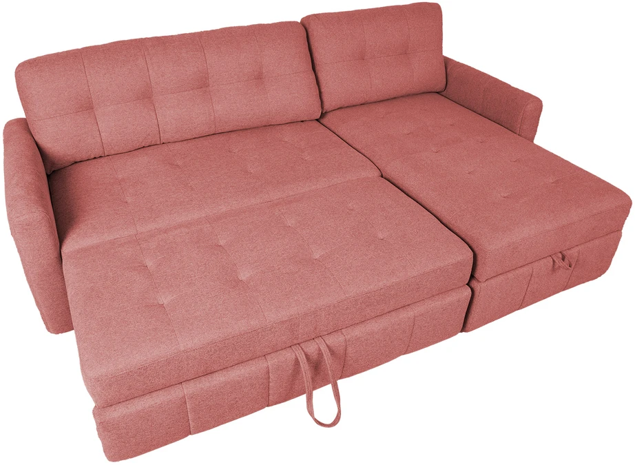 Home4You Rožinė Kampinė sofa-lova WAIOLA rožinė