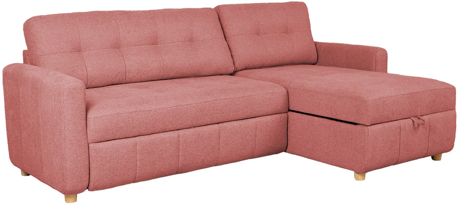 Home4You Kampinė sofa-lova WAIOLA Rožinė, 226 cm