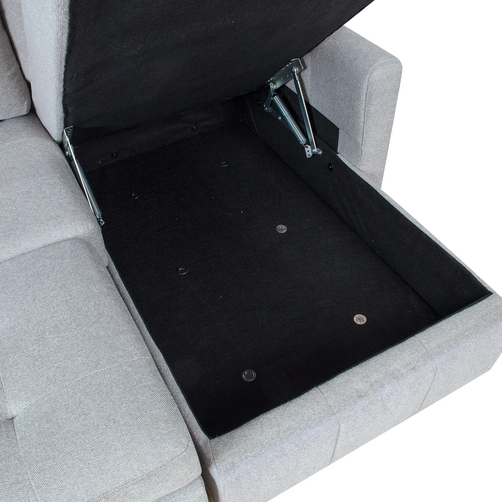 Home4You Kampinė sofa-lova WAIOLA pilka