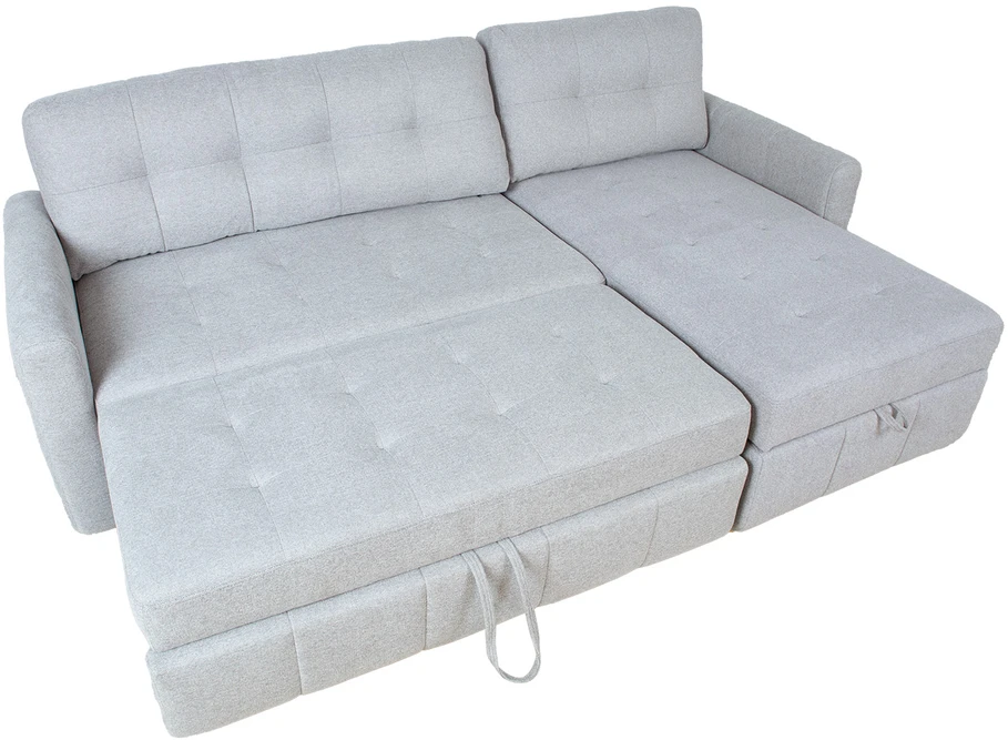 Home4You Kampinė sofa-lova WAIOLA pilka