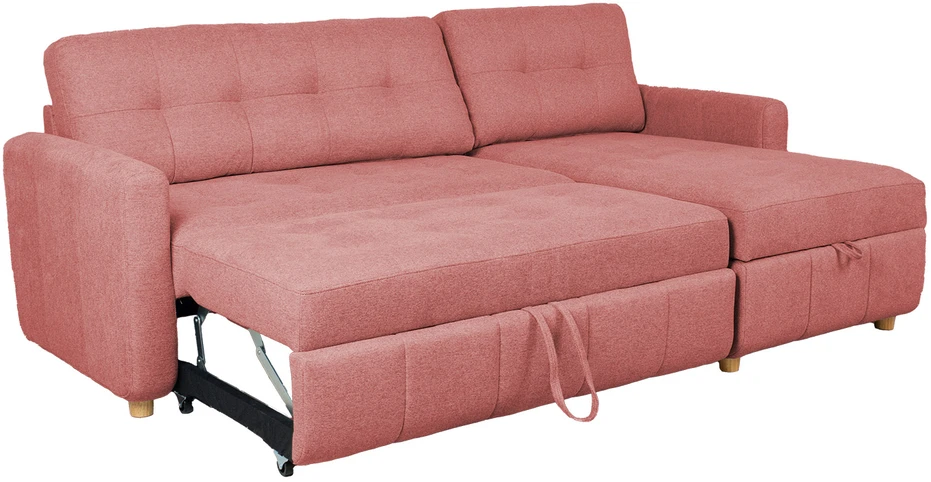Home4You Rožinė Kampinė sofa-lova WAIOLA rožinė