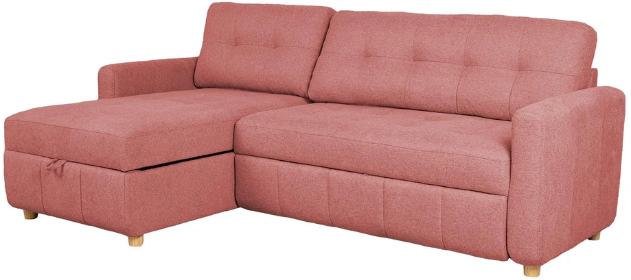 Home4You Rožinė Kampinė sofa-lova WAIOLA rožinė