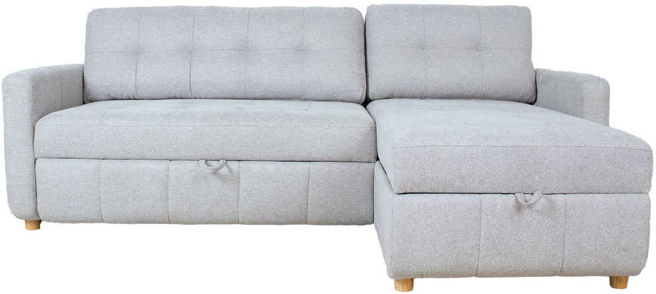 Home4You Kampinė sofa-lova WAIOLA pilka