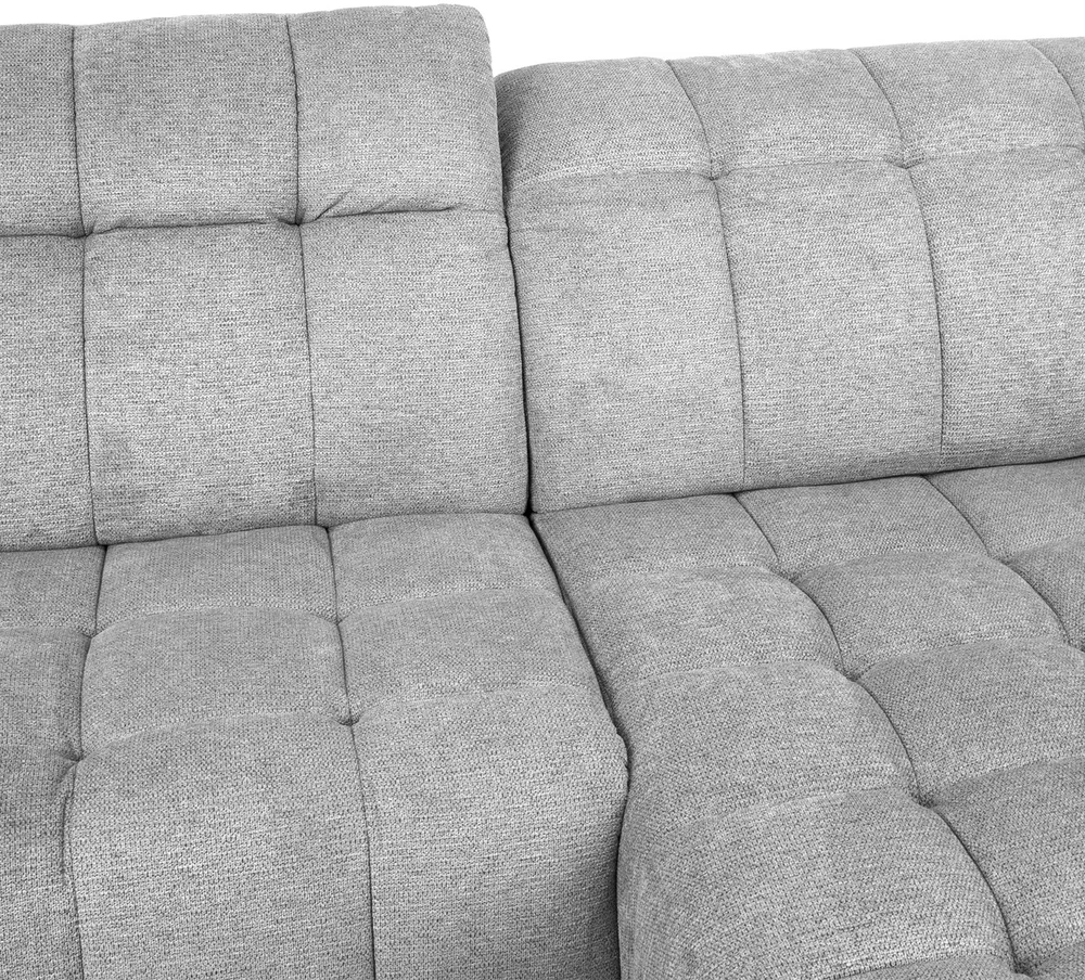 Home4You Kampinė sofa LUZERN RC, elektrinis atlošas, šviesiai pilka