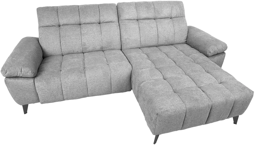 Home4You Kampinė sofa LUZERN RC, elektrinis atlošas, šviesiai pilka