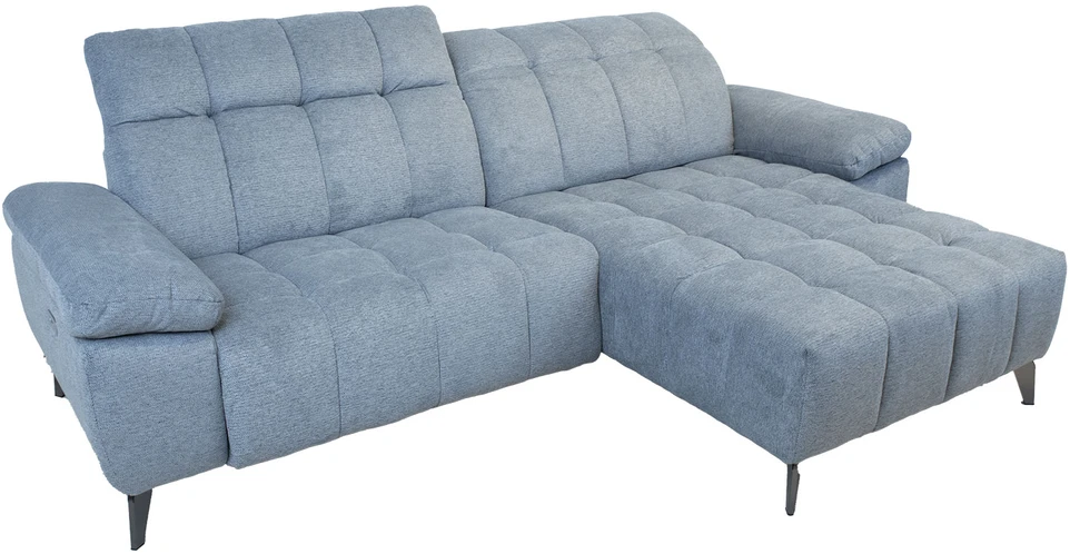 Home4You Kampinė sofa LUZERN RC, elektrinis atlošas, melsvai pilka