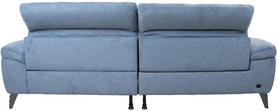Home4You Kampinė sofa LUZERN RC, elektrinis atlošas, melsvai pilka