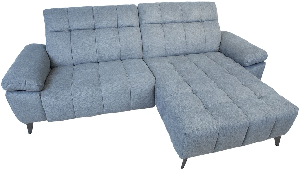 Home4You Kampinė sofa LUZERN RC, elektrinis atlošas, melsvai pilka
