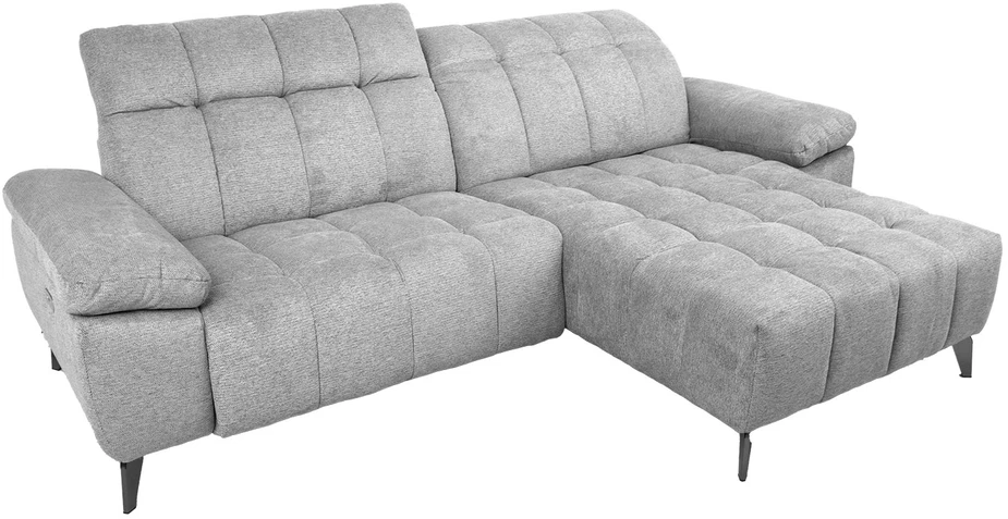 Home4You Kampinė sofa LUZERN RC, elektrinis atlošas, šviesiai pilka