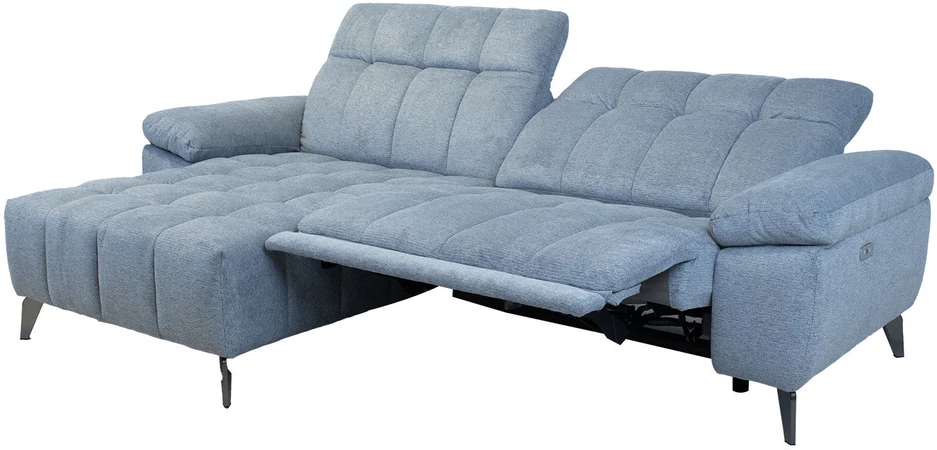 Home4You Elektrinė kampinė sofa LUZERN kairysis kampinis