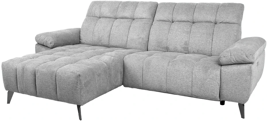 Home4You Elektrinė kampinė sofa LUZERN KK, pilkas