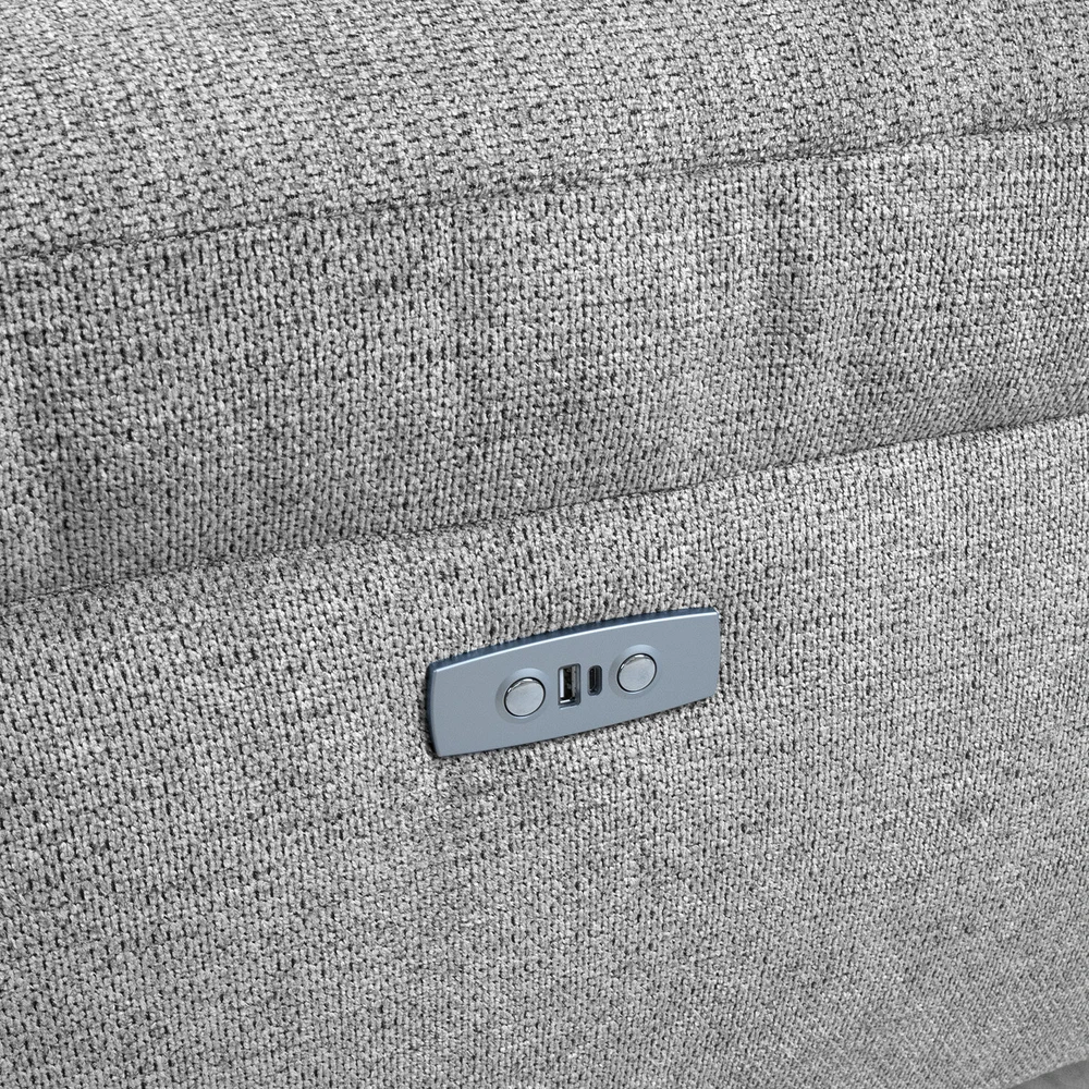 Home4You Elektrinė kampinė sofa LUZERN KK, pilkas