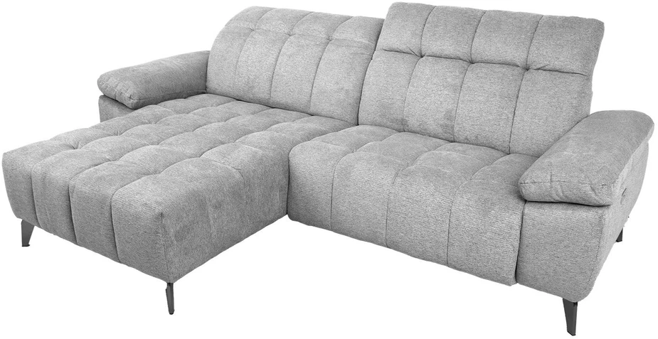 Home4You Elektrinė kampinė sofa LUZERN KK, pilkas