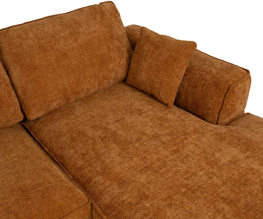 Home4You Kampinė sofa OLIVIA RC, ruda