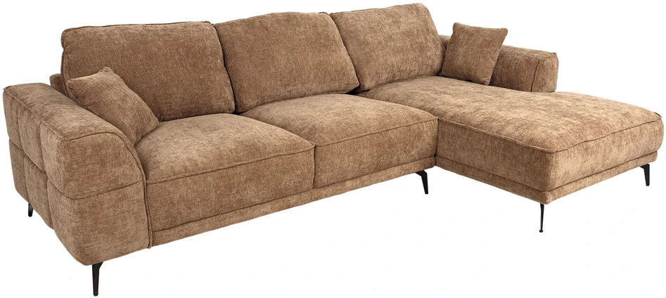 Home4You Kampinė sofa OLIVIA RC, smėlio spalvos